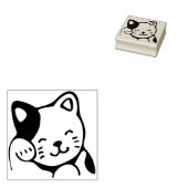 Briefmarke der Glückskatze Gummistempel (Stempel)