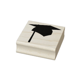 Briefmarke der Graduierungskappe Gummistempel