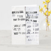 Briefmarke der Grußkarten für Bibliotheksdaten Karte (Gelbe Blume)