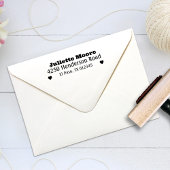 Briefmarke der Herz-Rücksendeadresse, Hochzeits-Br Gummistempel