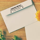 Briefmarke der Herz-Rücksendeadresse, Hochzeits-Br Gummistempel