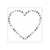 Briefmarke der Herzkunst Gummistempel (Prägung)