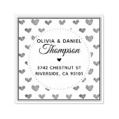 Briefmarke der Herzmuster-Rücksendeadresse Permastempel (Design)