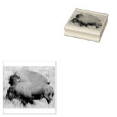 Briefmarke der Holzkunst am Büffel Gummistempel (Stempel)