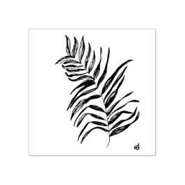 Briefmarke der Holzkunst aus handgezogenen Palmblä Gummistempel