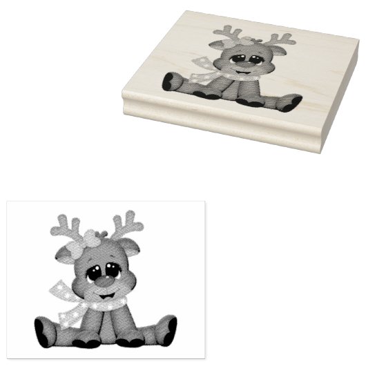 Briefmarke der Holzkunst/Baby Rudolph Gummistempel (Stempel)
