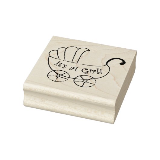 Briefmarke der Holzkunst/Es ist ein Mädchen mit Ki Gummistempel (Stempel)