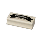 Briefmarke der Holzkunst/Frohe Weihnachtsbanner Gummistempel (Stempel)