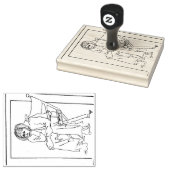 Briefmarke der Holzkunst Gummistempel (Stempel)