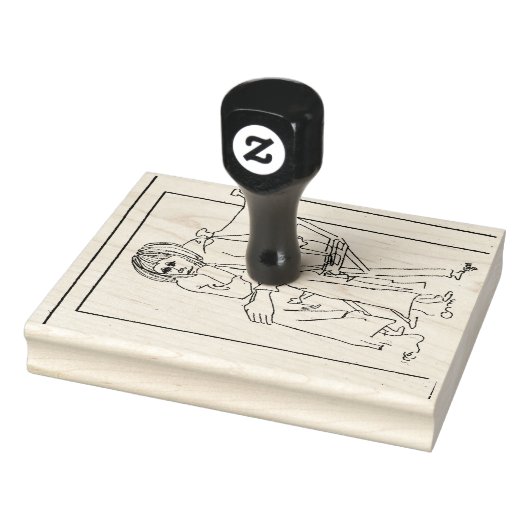 Briefmarke der Holzkunst Gummistempel (Stempel)