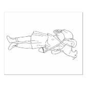 Briefmarke der Holzkunst - guter Hirte Gummistempel (Prägung)