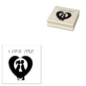 Briefmarke der Holzkunst/I-Liebe Gummistempel (Stempel)
