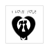 Briefmarke der Holzkunst/I-Liebe Gummistempel (Prägung)