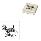 Briefmarke der Holzkunst/Laufwild Gummistempel (Stempel)