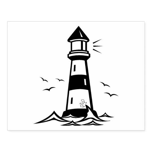 Briefmarke der Holzkunst/Leuchtturm Gummistempel (Prägung)