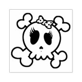 Briefmarke der Holzkunst/Schädel Gummistempel (Prägung)