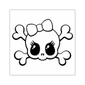 Briefmarke der Holzkunst/Schädel Gummistempel (Prägung)