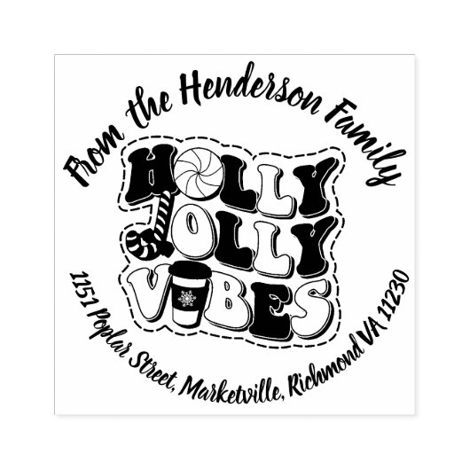 Briefmarke der Holzkunst - Weihnachten Gummistempel (Prägung)