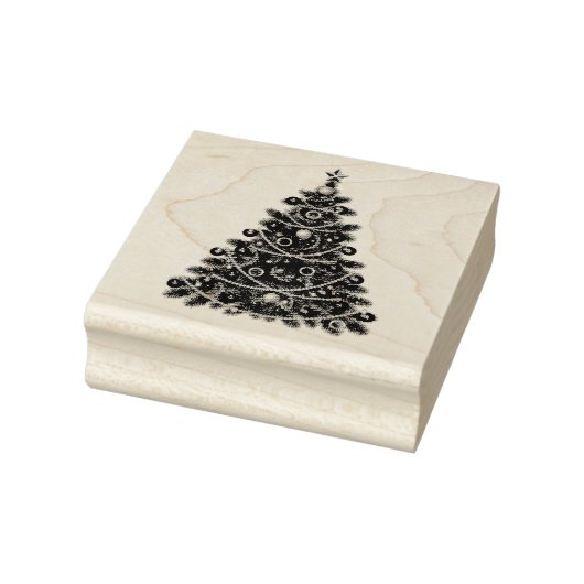 Briefmarke der Holzkunst/Weihnachtsbaum Gummistempel (Stempel)