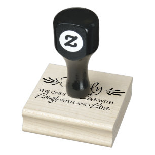 Briefmarke der Holzkunst/Zitat Gummistempel