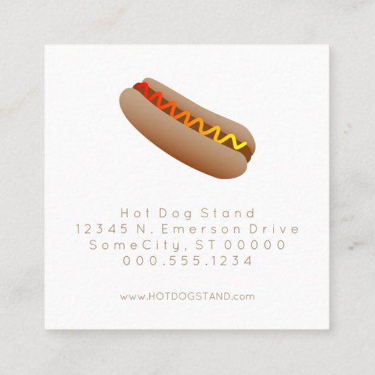 Briefmarke der Hotdog-Loyalität Treuekarte (Rückseite)