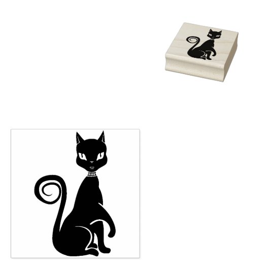 Briefmarke der Juwelenkatze Gummistempel (Stempel)