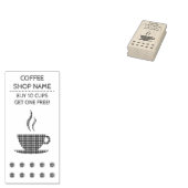 Briefmarke der karierten Kaffeekarte Gummistempel (Stempel)