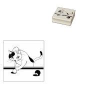 Briefmarke der Katzenkunst Gummistempel (Stempel)