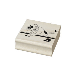 Briefmarke der Katzenkunst Gummistempel