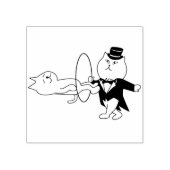 Briefmarke der Katzenmagier Gummistempel (Prägung)