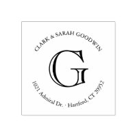 Briefmarke der klassischen Monogramm-Rücksendeadre