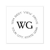 Briefmarke der klassischen Round-Monogramm-Rücksen Permastempel (Design)