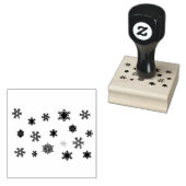Briefmarke der kleinen Winterschneeflocken Gummistempel (Stempel)