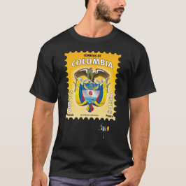 Briefmarke der Kolombie mit dem kolombischen Wappe T-Shirt
