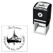 Briefmarke der landschaftlichen Waldadresse Permastempel (Beispiel)