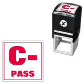 Briefmarke der Lehrerbewertung: C-, PASS Permastempel (Beispiel)