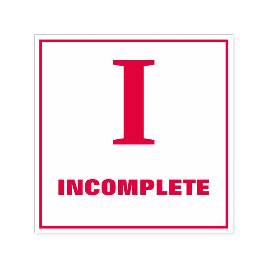 Briefmarke der Lehrerbewertung: I - UNVOLLSTÄNDIG Permastempel (Design)