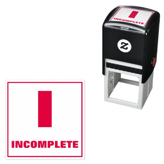 Briefmarke der Lehrerbewertung: I, UNVOLLSTÄNDIG Permastempel (Beispiel)