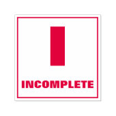 Briefmarke der Lehrerbewertung: I, UNVOLLSTÄNDIG Permastempel (Design)