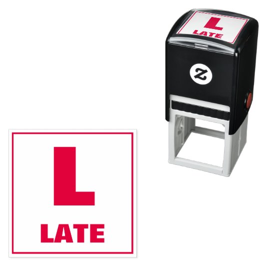 Briefmarke der Lehrerbewertung: L, SPÄT Permastempel (Beispiel)