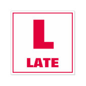 Briefmarke der Lehrerbewertung: L, SPÄT Permastempel (Design)