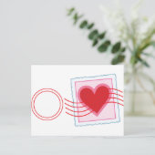 Briefmarke der Liebe Postkarte (Stehend Vorderseite)