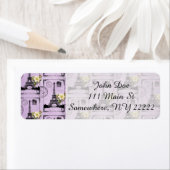 Briefmarke der lila Eiffelturm-Postkarte (Insitu)