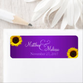 Briefmarke der lila und gelben Sonnenblumen (Insitu)