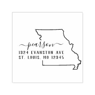 Briefmarke der Missouri-Rücksendeadresse Permastempel