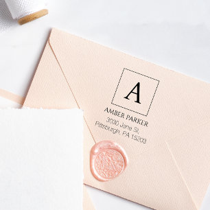 Briefmarke der modernen Rücksendeadresse Permastempel