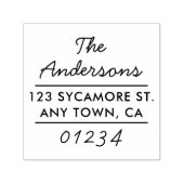 Briefmarke der modernen Rücksendeadresse Permastempel (Design)