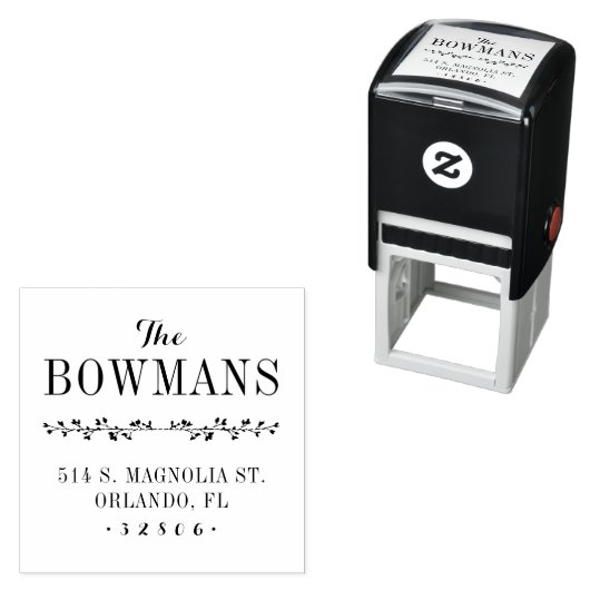 Briefmarke der Monogram-Adresse Permastempel (Beispiel)