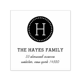 Briefmarke der Monogramm-Adressen für die punktför Permastempel