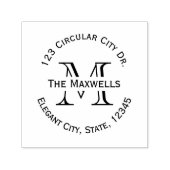 Briefmarke der Monogramm-Letter-Adresse Permastempel (Design)